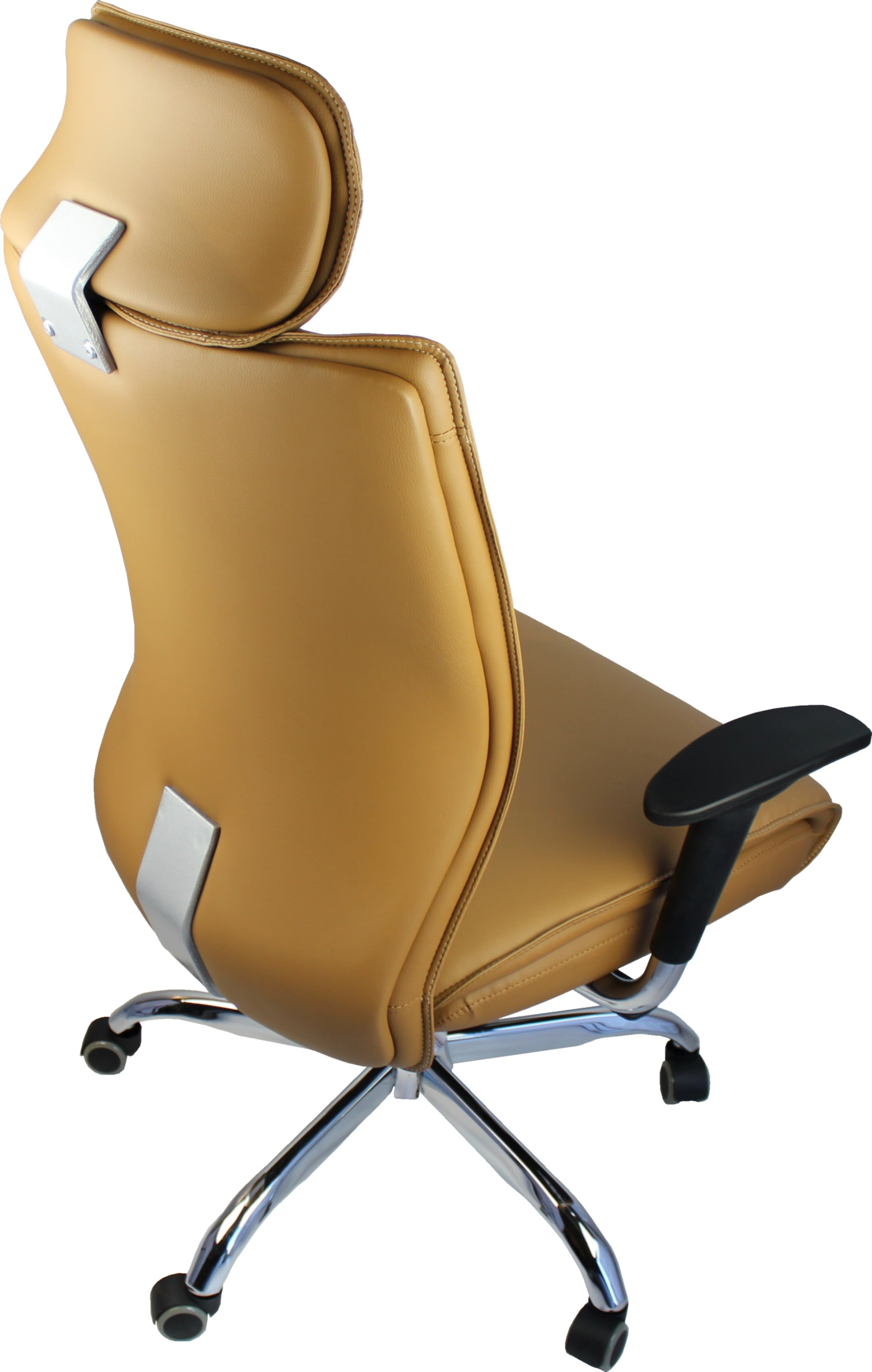 Executive Beige Leather Office Chair - HB-020-BGE